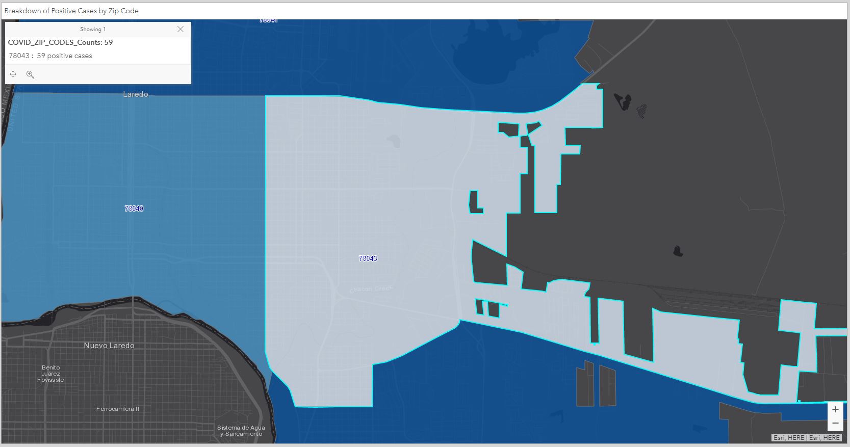 See which Laredo zip codes are most and least affected by the novel coronavirus