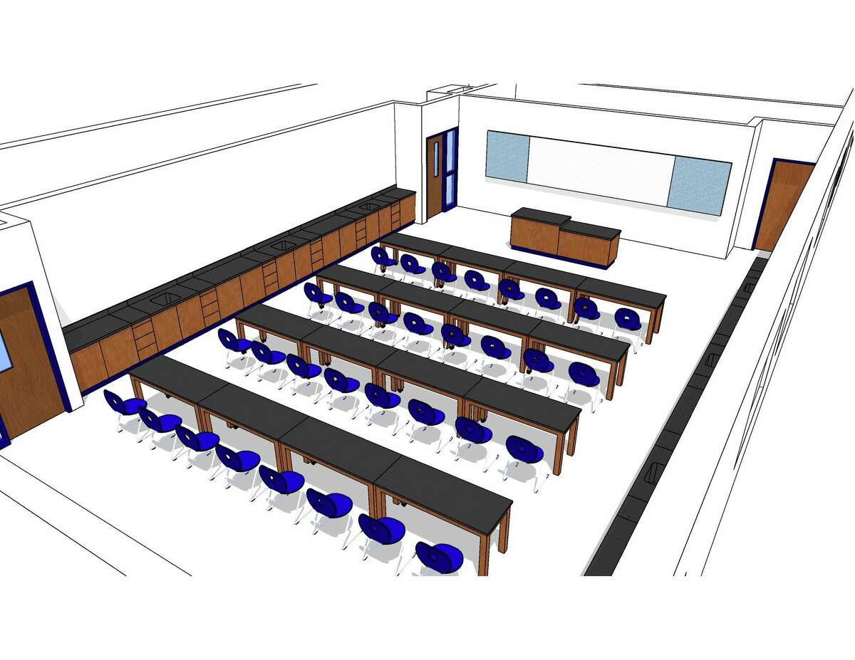 Pictured is a rendering for the Big Rapids Middle School lower level science lab. Other remodeling projects at the middle school include the media center and the lobby. (Courtesy photo)