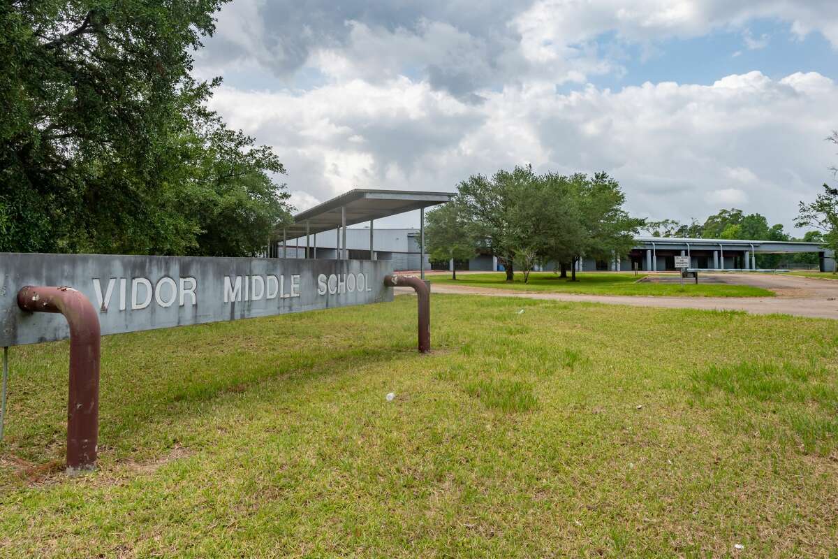 Vidor Middle School stands empty waiting for FEMA to approve the funds to replace it. The delayed projects at Oak Forest Elementary School and Vidor Middle School are coming up on three years since they were flooded in Hurricane Harvey. Photo made on May 8, 2020. Fran Ruchalski/The Enterprise