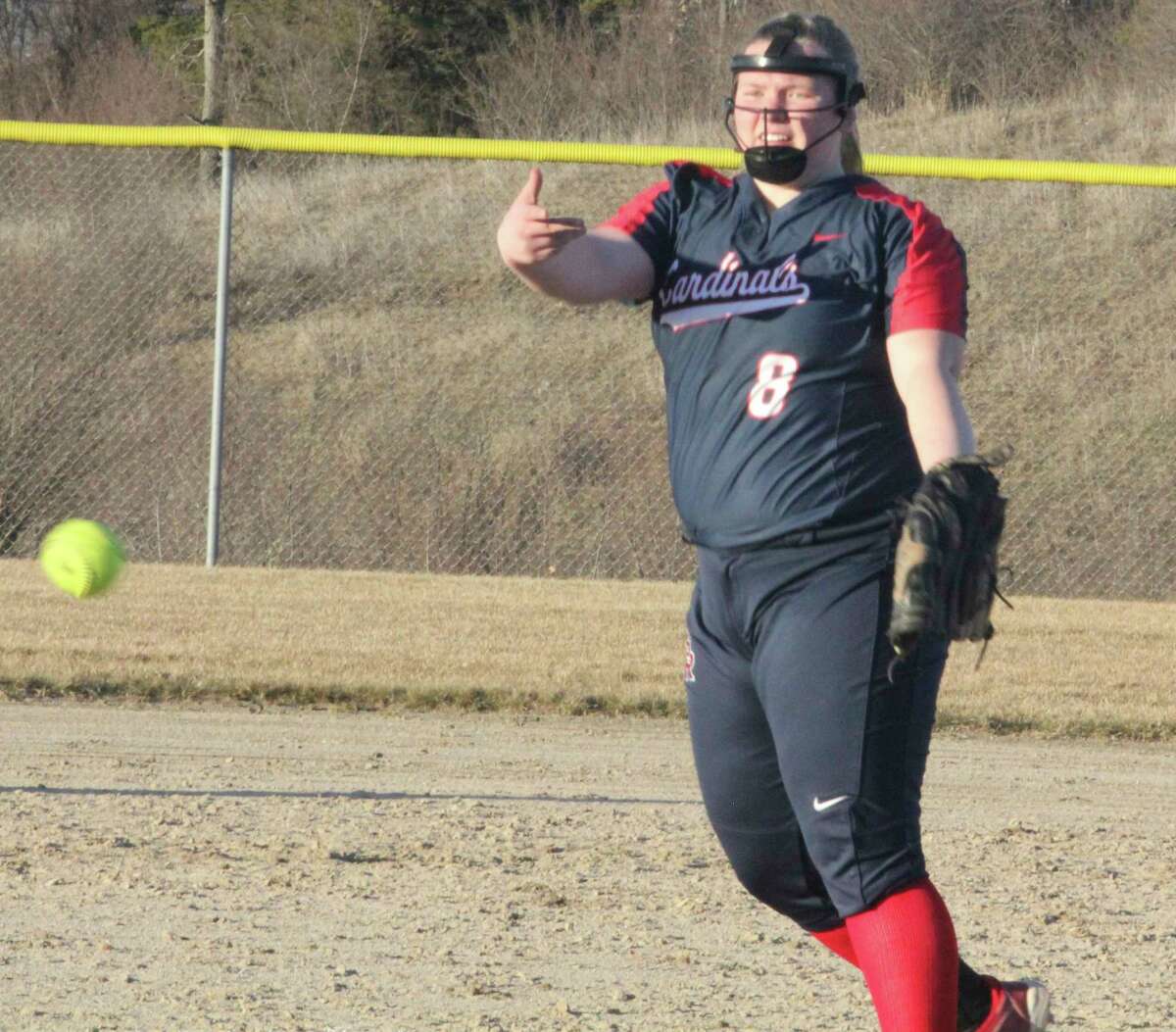 Alissa Ruggles delivers a pitch during the 2019 season. (Pioneer file photo)