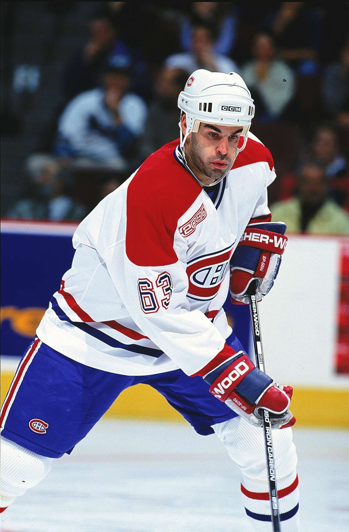 12 Oct 1999: Craig Darby #63 of the Montreal Canadiens moves on the ice during a game against the Florida Panthers at the Molson Centre in Montreal, Canada. The Panthers defeated the Canadiens 2-1. Mandatory Credit: Robert Laberge /Allsport