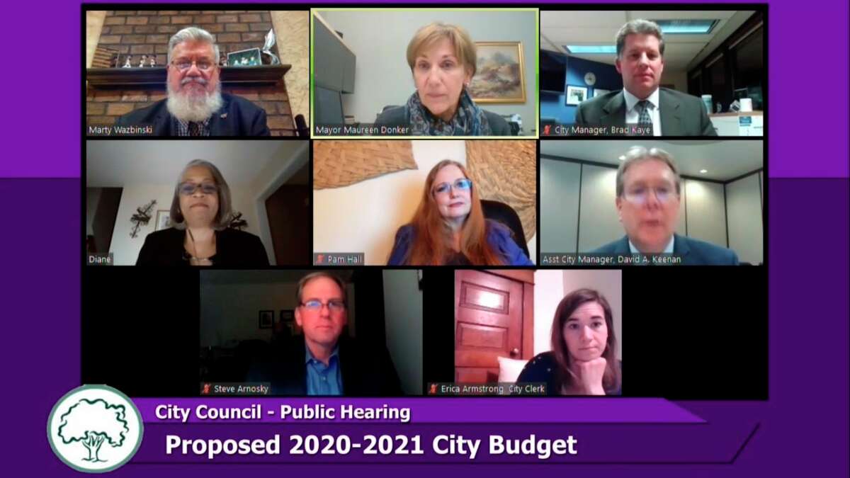 The Midland City Council met virtually via Zoom on Monday, April 27, 2020. (Screen photo)