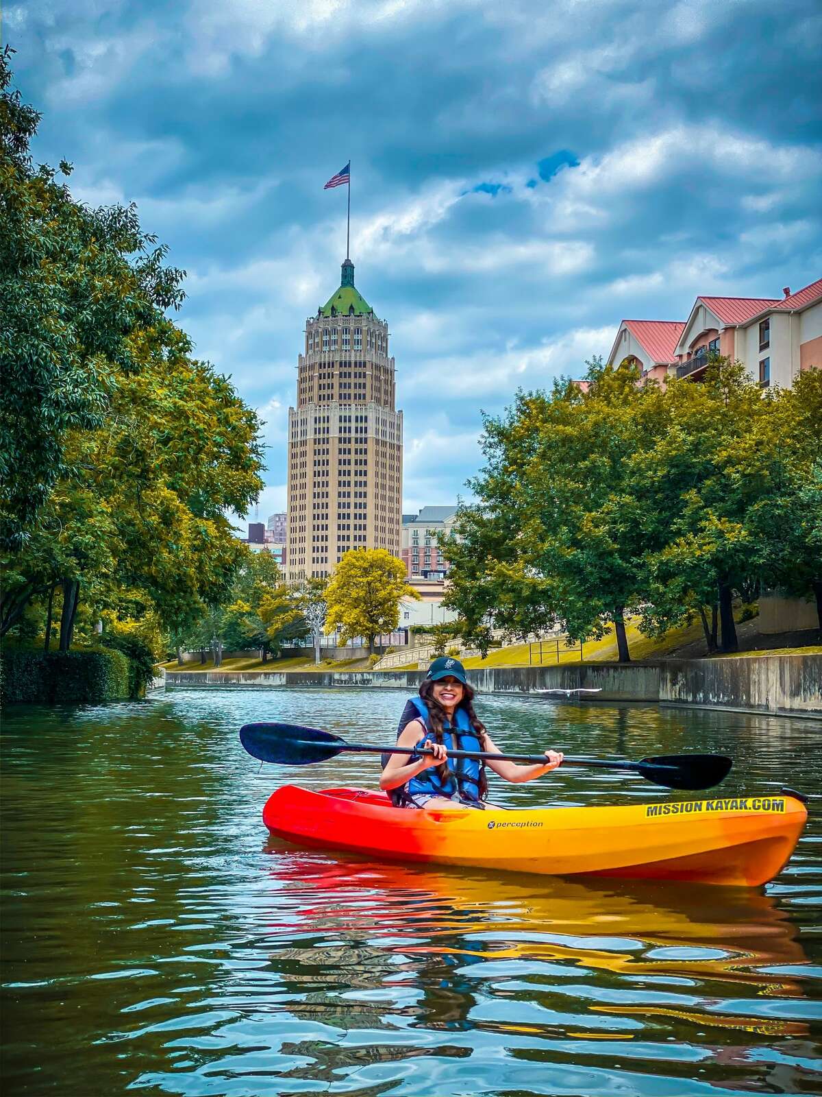 I kayaked on the San Antonio River in the King William Historic