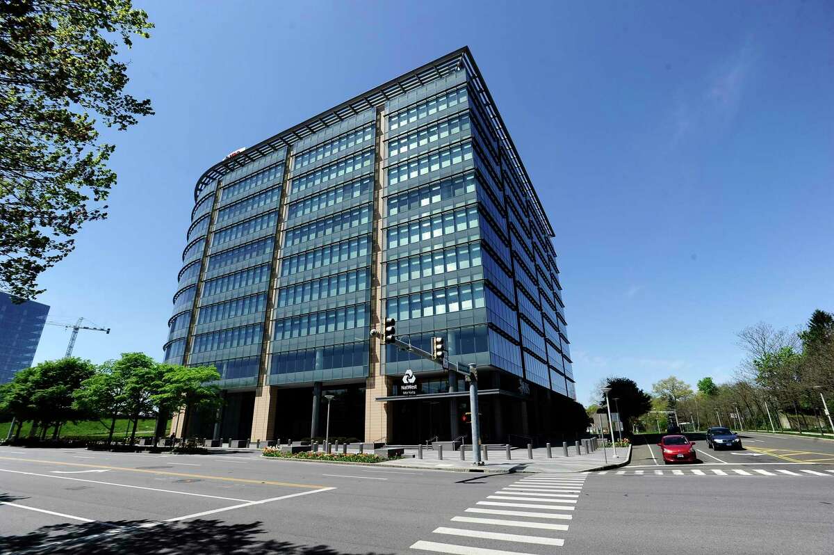 UBS and NatWest Markets, which have offices in this building at 600 Washington Blvd., in downtown Stamford, Conn., represent two of the city’s largest employers. But their local employment levels have declined by hundreds of positions in the past few years.