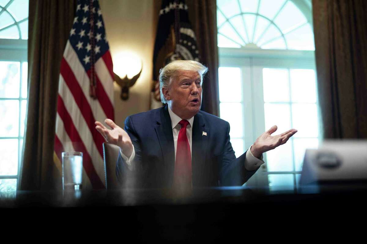 U.S. President Donald Trump speaks while participating in a roundtable meeting with energy sector chief executive officers in the Cabinet Room of the White House.So far, Trump’s efforts to boost the struggling oil and gas industry have not paid off.