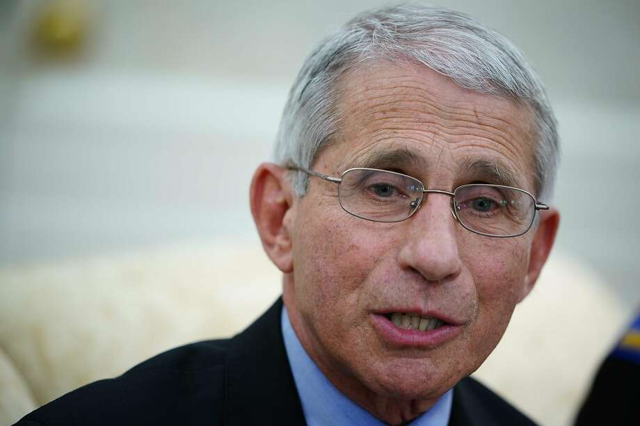 (FILES) In this file photo Anthony Fauci , director of the National Institute of Allergy and Infectious Diseases speaks during a meeting with US President Donald Trump and Louisiana Governor John Bel Edwards D-LA in the Oval Office of the White House in Washington, DC on April 29, 2020. Photo: Mandel Ngan, AFP Via Getty Images