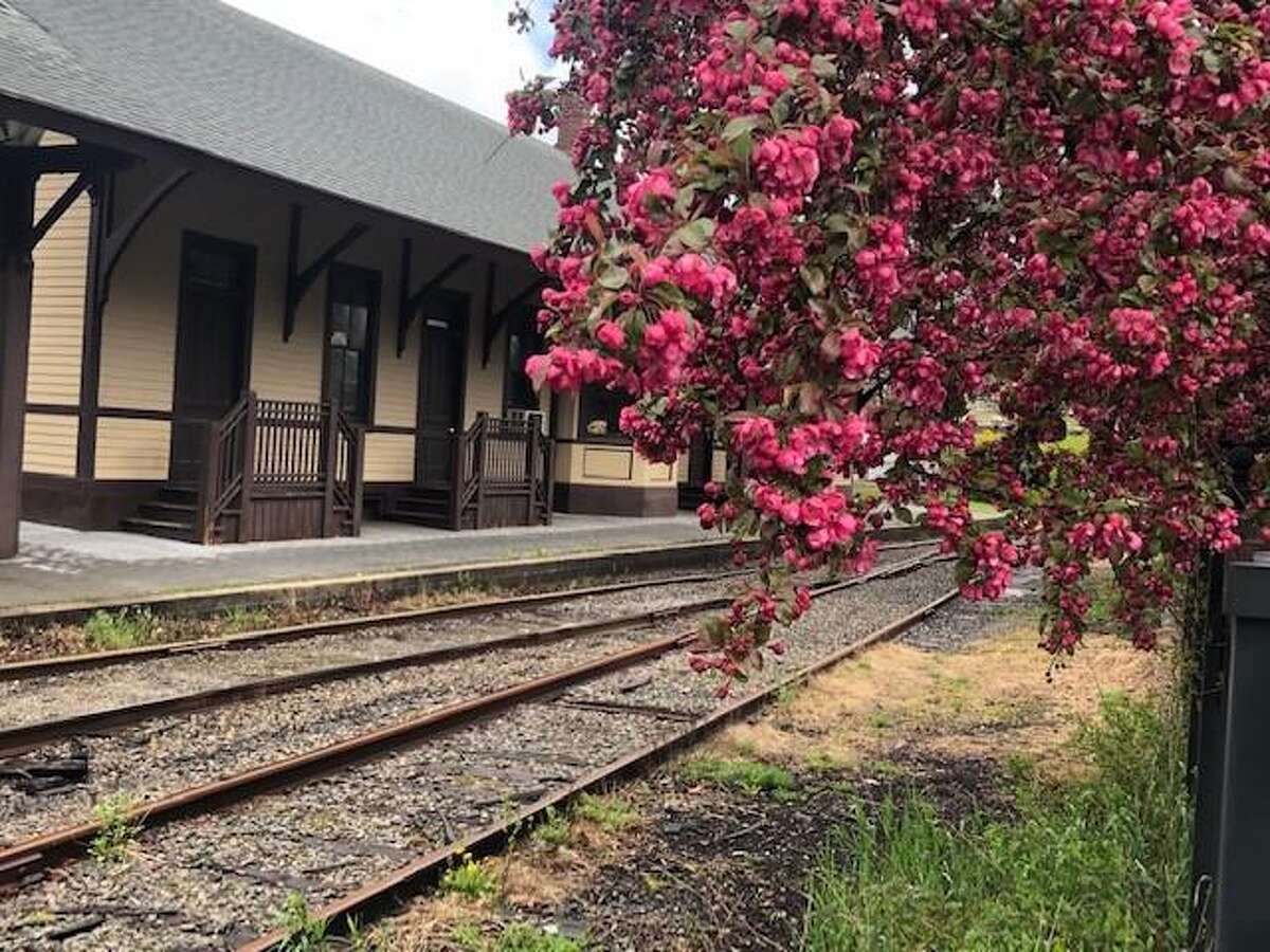 Spectrum/Railroad station on Railroad Street in New Milford May 3, 2020.