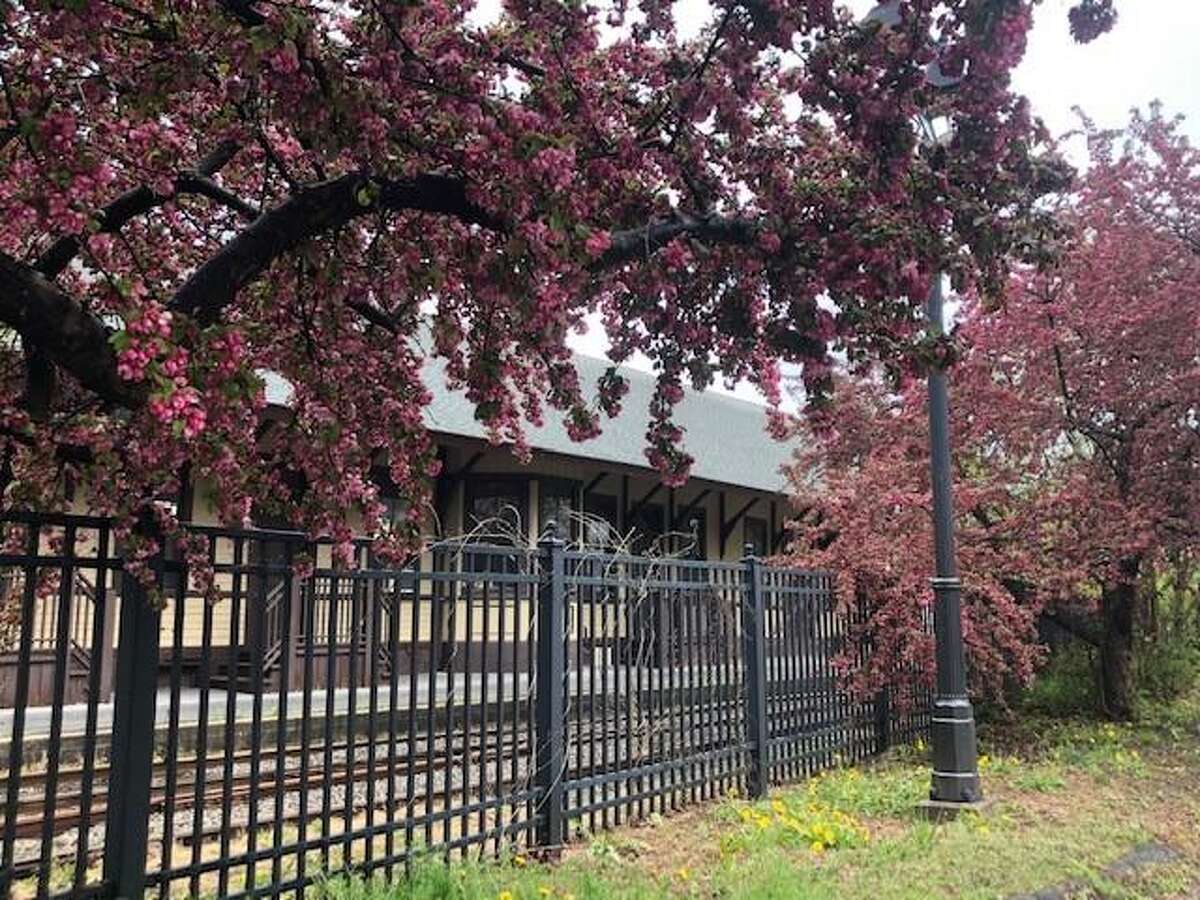 Spectrum/Railroad station on Railroad Street in New Milford May 3, 2020.