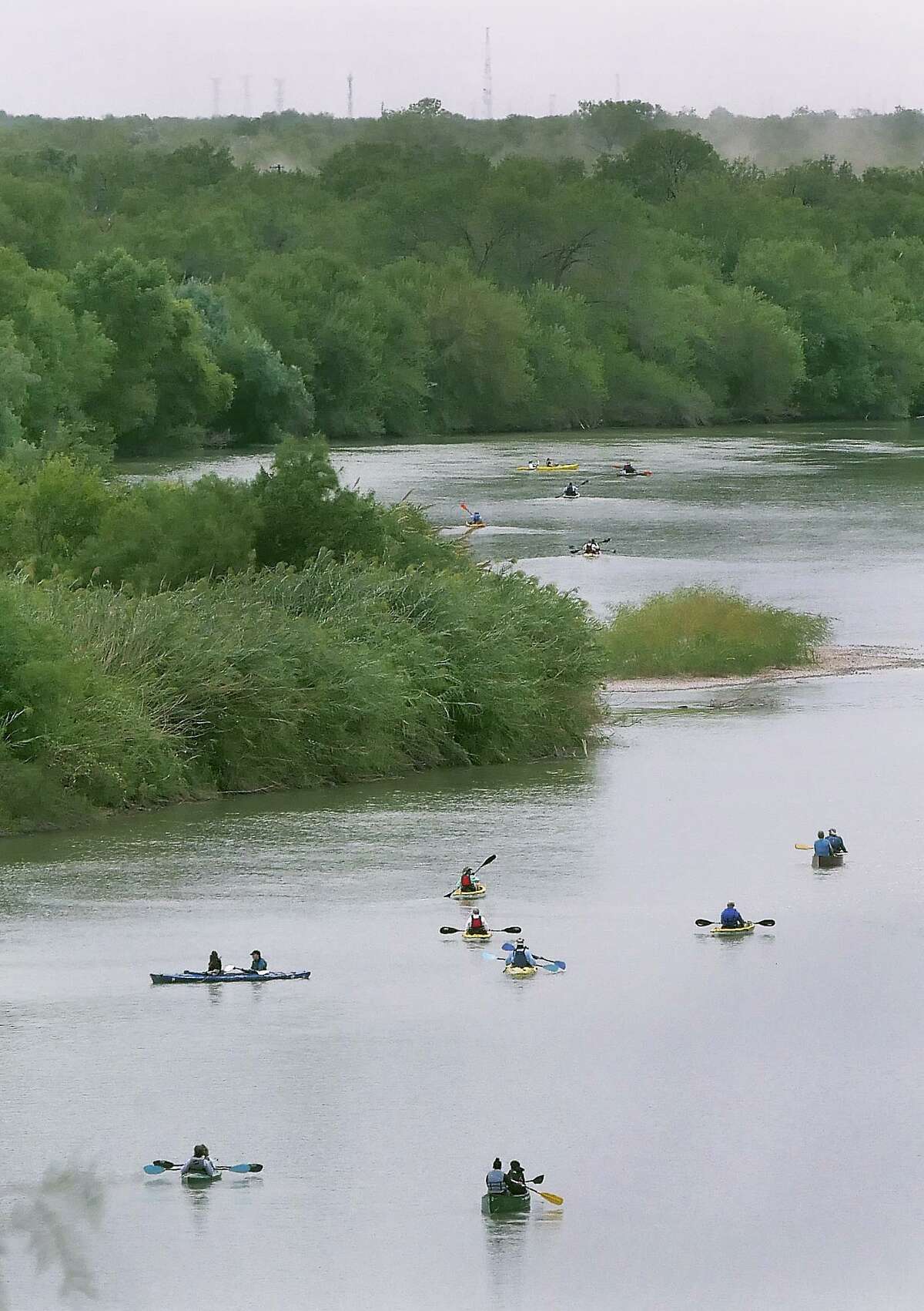 More than 70 people and one dog participated the 3rd Community Paddle on the River Saturday, October 12, 2019. Part of the 25th Annual Dia del Rio celebration, the event, hosted by the Rio Grande International Study Center with Councilman George Altgelt providing a light brunch at the Max Golf Course from which the group launched before finishing at the El Pico Water Treatment Plant.