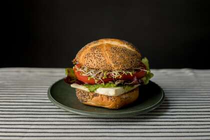 Sach Foods’ paneer can be grilled like a burger and served on a bun.