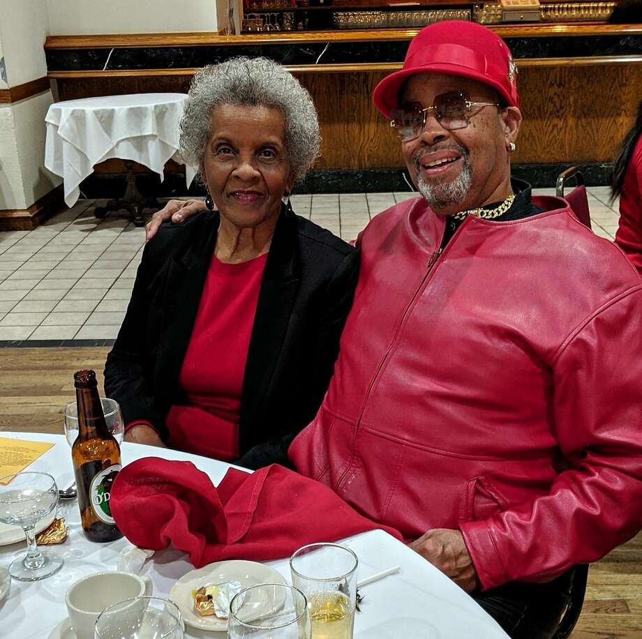 (L-r) Bessie Morris and her husband Wilbur Morris pose for a photograph at a birthday party where he likely contracted the coronavirus on Saturday, March 7, 2020. Many people contracted the coronavirus who attended the party and some of them died. Wilbur became very ill and was in the hospital for several weeks in an induced coma. He had a slim chance of survival according to the doctors but was able to pull through. He is currently working on his strength and learning to walk again.  Photo Courtesy: Judy Childress Photo: Courtesy Judy Childress
