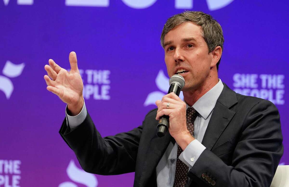 Former Representative Beto O’Rourke speaks at the presidential candidate forum sponsored by She the People at Texas Southern University Wednesday, April 25, 2019.
