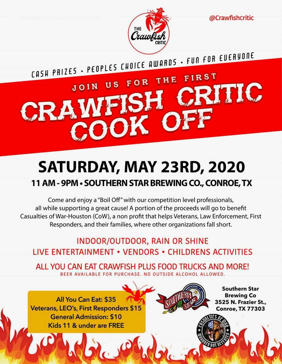 Debut Crawfish Critic Cook off set for May 23 at Southern Star Brewing