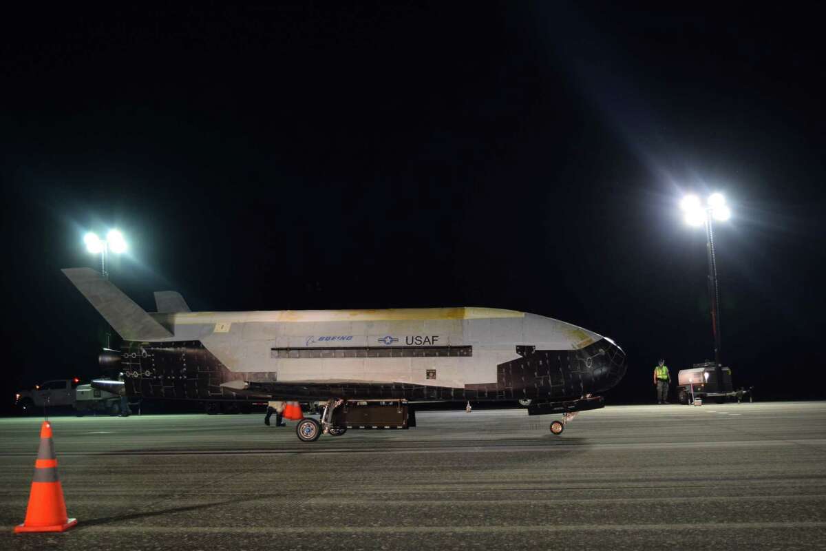 The Air Force’s X-37B Orbital Test Vehicle Mission 5 landed at NASA’s Kennedy Space Center on Oct. 27, 2019.