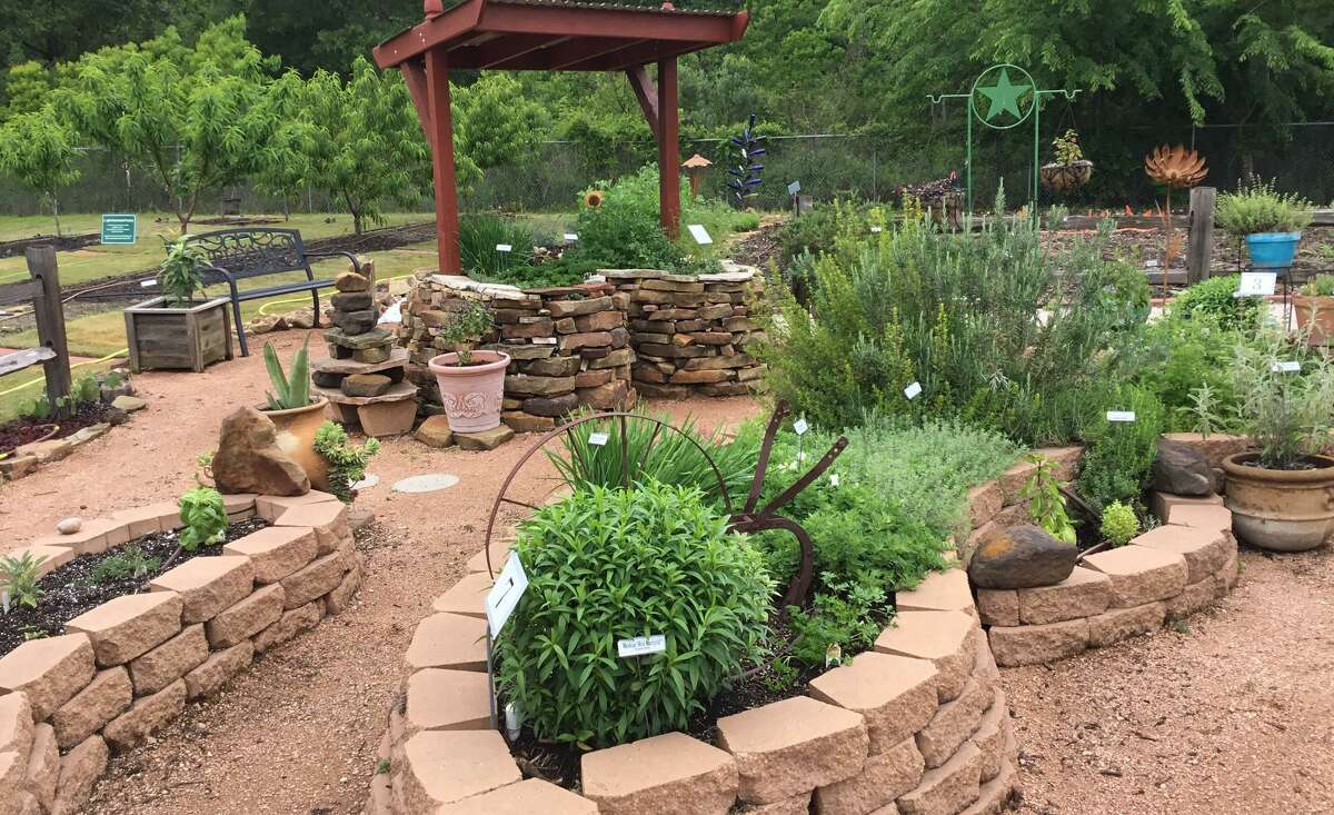 An example of a keyhole garden at the Montgomery County Master Gardener's garden on Airport Road in Conroe.