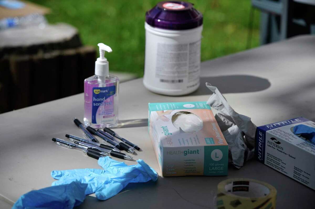 A drive-thru vaccine clinic in Danbury on May 14, 2020.