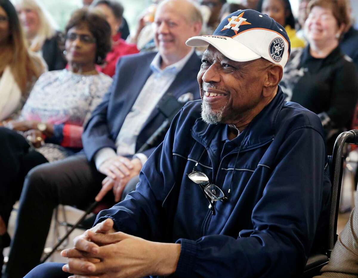 Bob Watson was all smiles this past March 5, when he was on hand for dedication ceremonies of the Bob Watson Education Center at the Astros Youth Academy in Houston.
