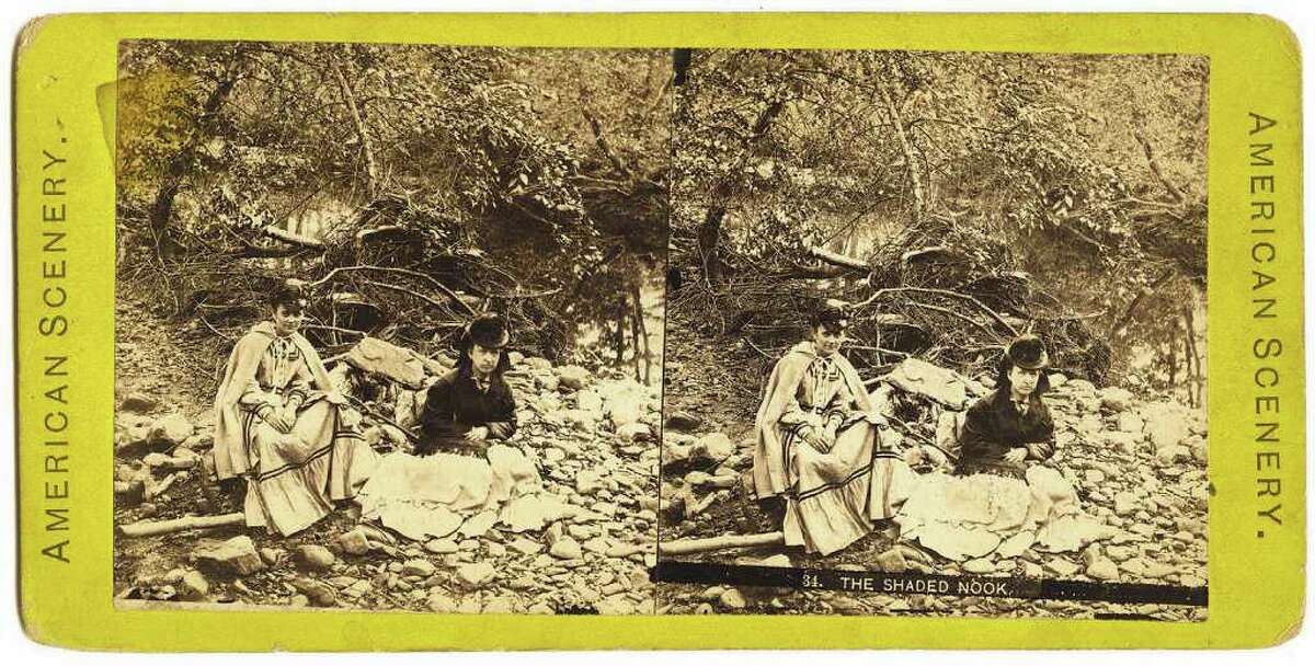 "The Shaded Nook," 19th century Stereo view, 3 1/2 x 7 in. Courtesy of the American Antiquarian Society, Worcester, Mass.