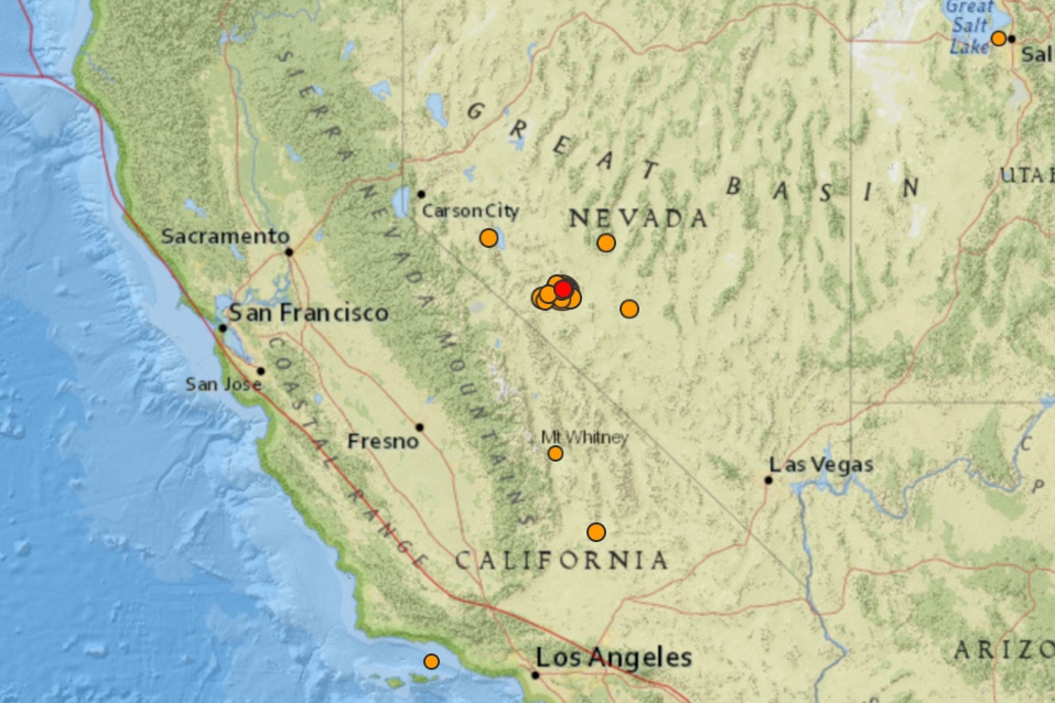 6.5 earthquake in western Nevada felt from LA to Salt Lake City