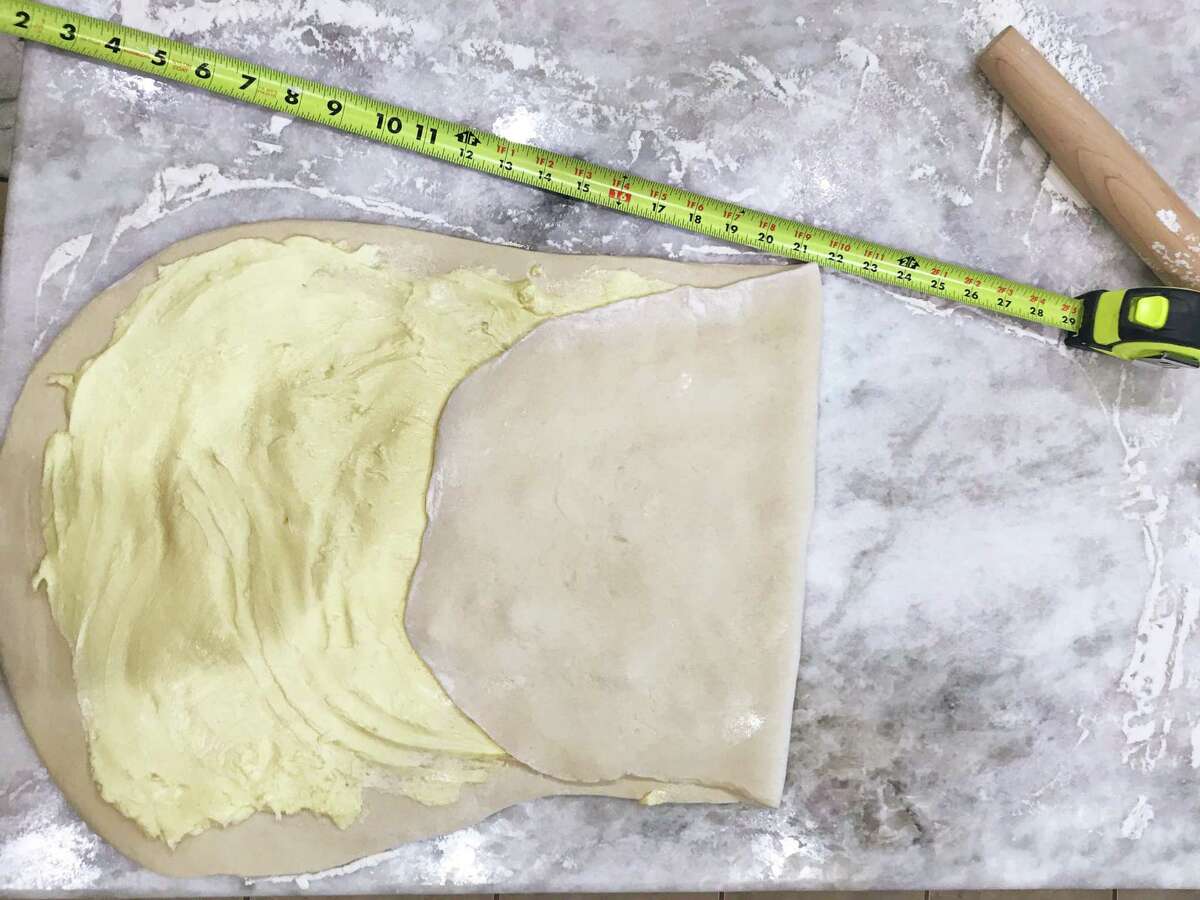 Wendi Poole made a traditional laminated dough, or puff pastry, before baking that into a batch of flaky croissants.