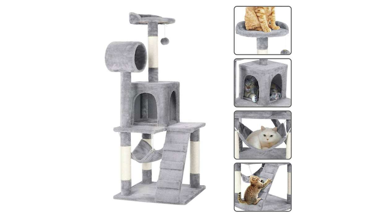 Yaheetech Cat Tree Tower, Starting at $59.99Height: 51"A smaller cat tower is great for households with just one cat, but if you have two cats (or more), it might get cramped fast. This Yaheetech Cat Tree Tower is big enough to have multiple cats hanging out and playing to their heart's content, but small enough that you won't feel like it's overtaking your human living space.