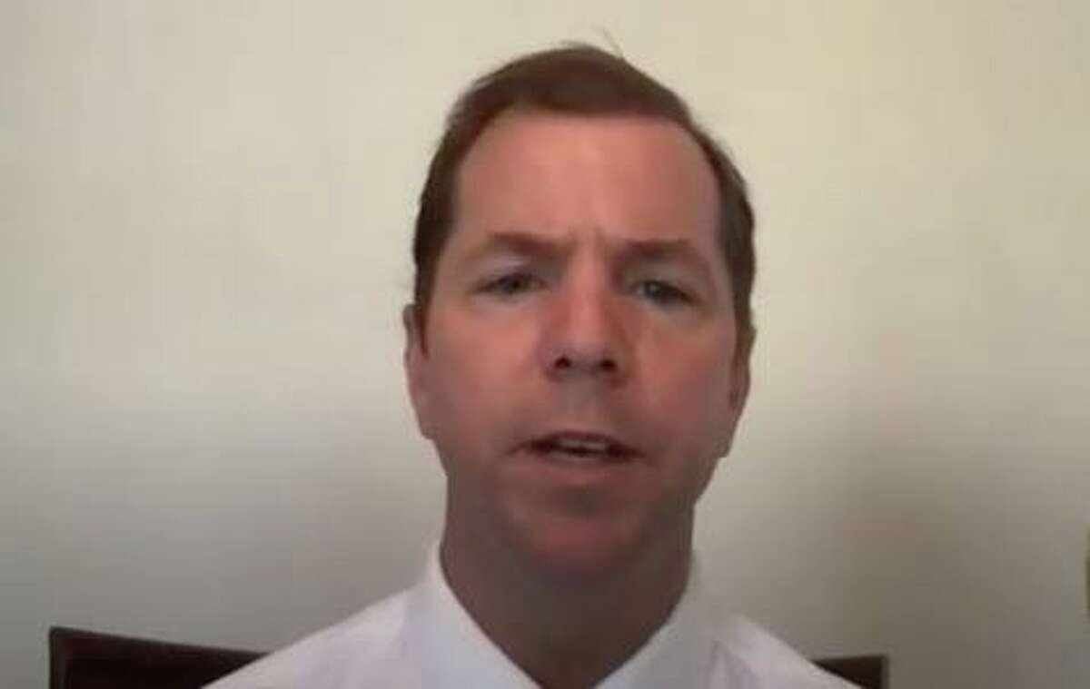 Wilton Superintendent of Schools Kevin Smith addresses the school community on May 15. He discussed graduation plans and possible scenarios for children getting back to school.