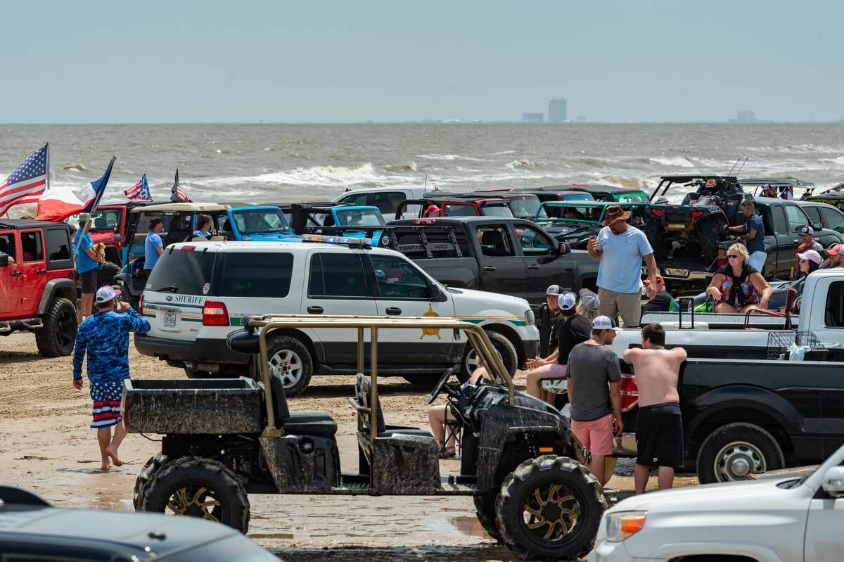 Jeep Weekend started as a small weekend event for Jeep lovers in Crystal Beach but has grown to a large gathering of hundreds of vehicles including Jeeps, UTV's, 4-wheelers and more on the beach. Photo made on May 16, 2020. Fran Ruchalski/The Enterprise