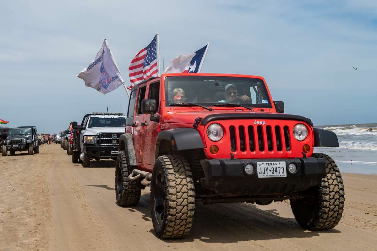 Jeep Weekend started as a small weekend event for Jeep lovers in Crystal Beach but has grown to a large gathering of hundreds of vehicles including Jeeps, UTV's, 4-wheelers and more on the beach. Photo made on May 16, 2020. Fran Ruchalski/The Enterprise