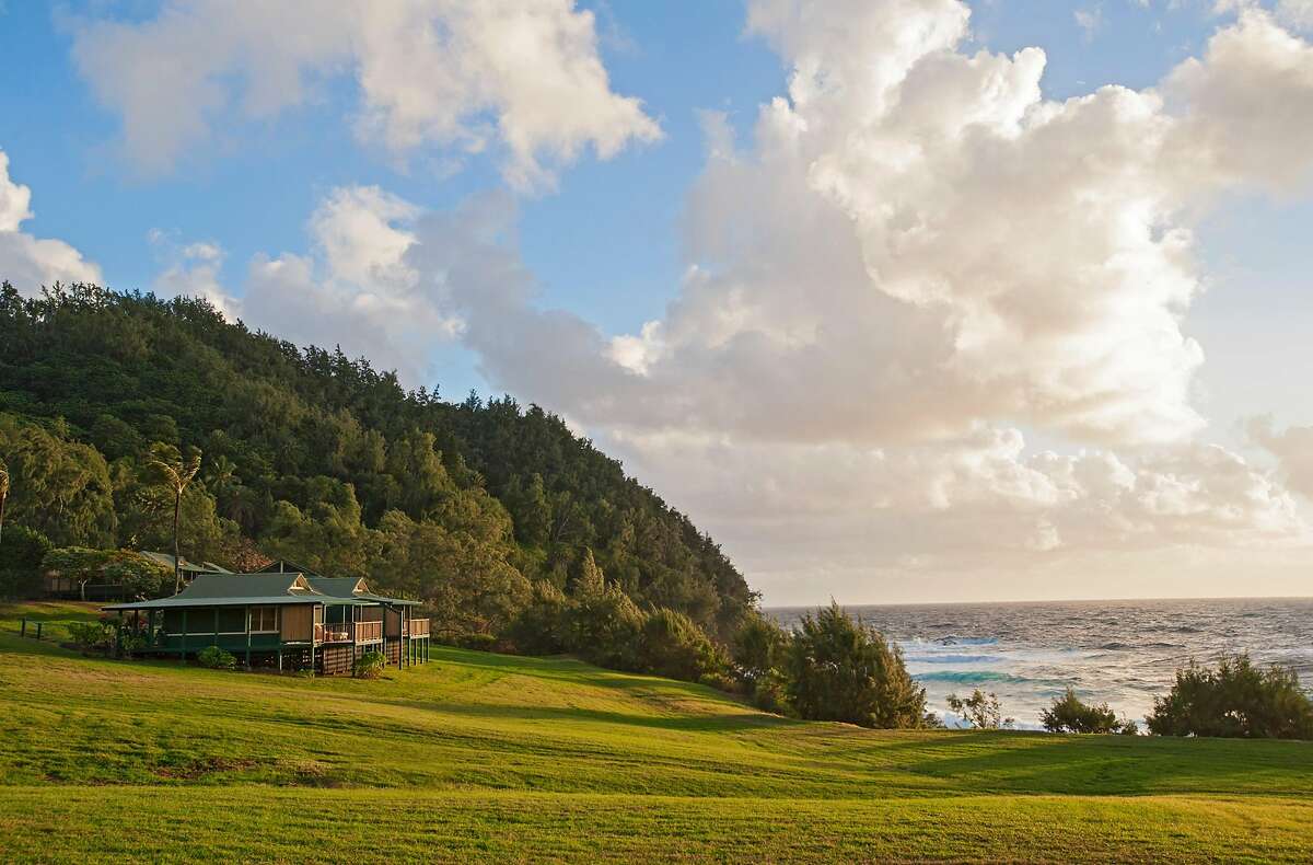 Travaasa Hana on Maui has oceanfront bungalows so you can fall asleep to the sound of waves.