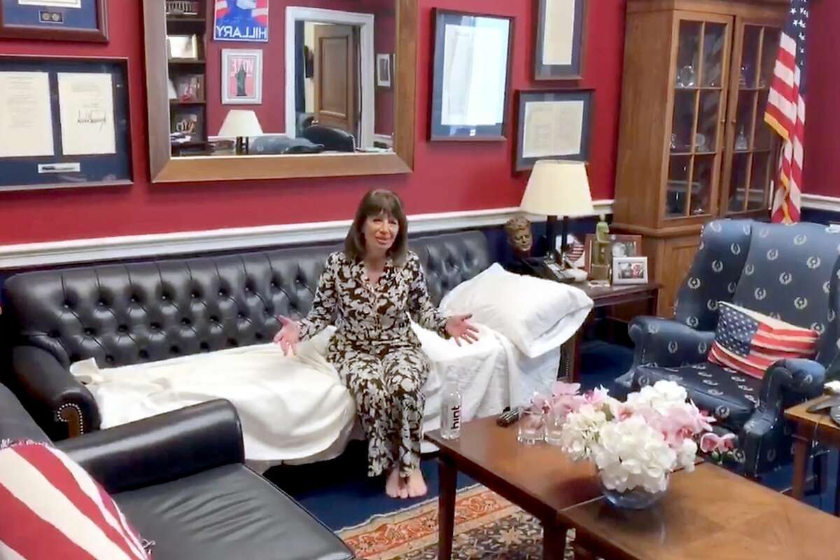 Rep Jackie Speier Dons Pajamas To Protest Lawmakers Sleeping In