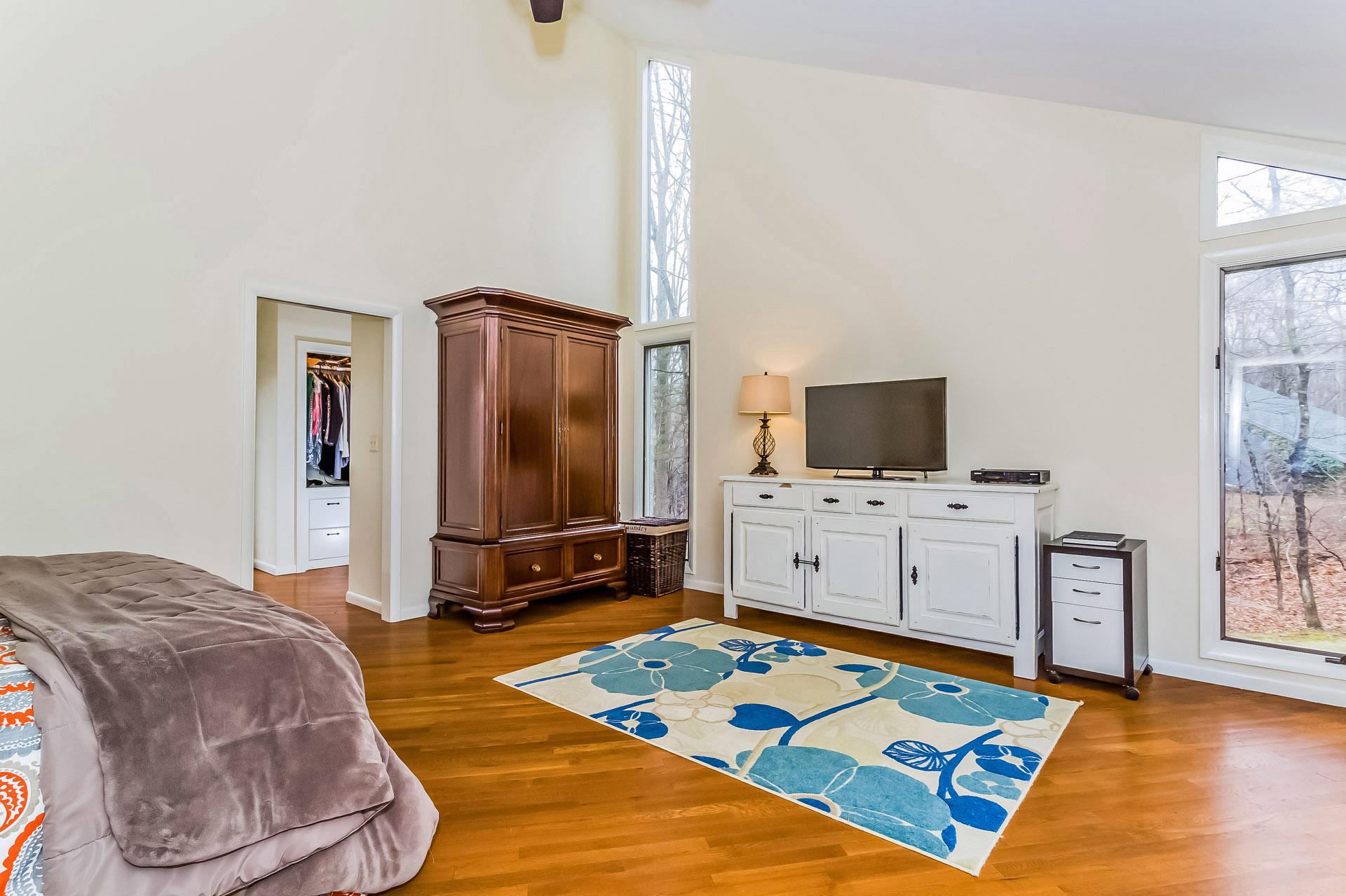 On the Market Contemporary home in Easton offers private setting