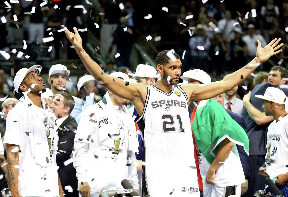 Determined to avenge falling to Miami in the 2013 NBA Finals, the Spurs authored the desired ending against LeBron James and the Heat in 2014. The team’s “Big Three” — Tim Duncan (21), Tony Parker and Manu Ginobili — and Finals MVP Kawhi Leonard dominated King James & Co. in five games.