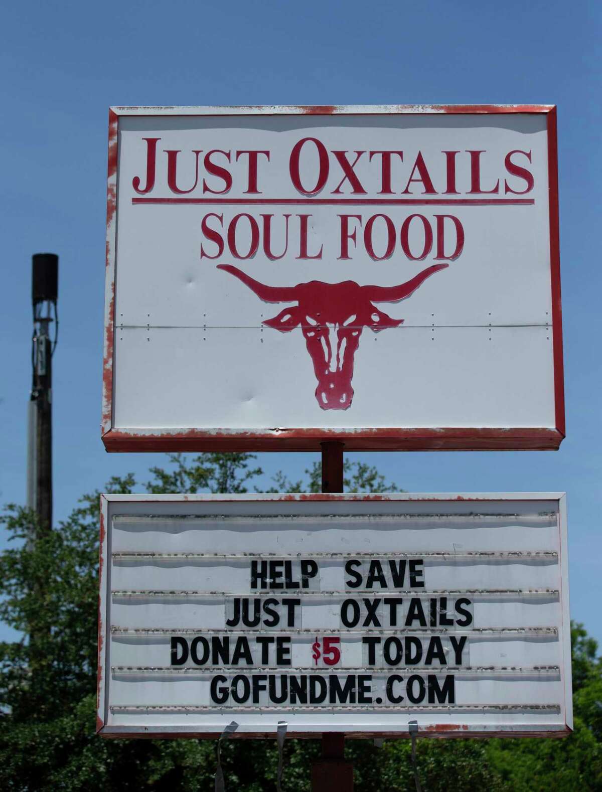 Kenneth Washington, owner Just Oxtails Soul Food, has turned to the GoFundMe website to get donation help Monday, May 11, 2020, at Sunnyside in Houston. Washington has closed his restaurant of 18 years since late March and is stil waiting to see if he will get loan and is wondering if he'll be able to open again.