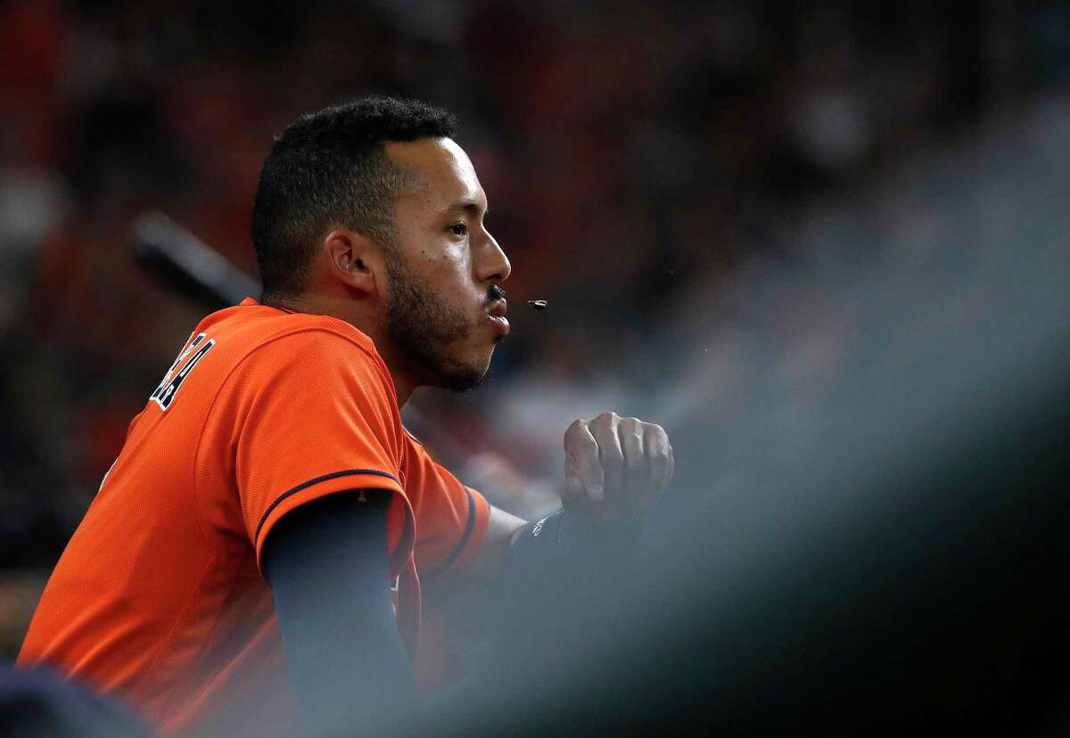 Shortstop Carlos Correa has spit a sunflower seed or two during his Astros career.