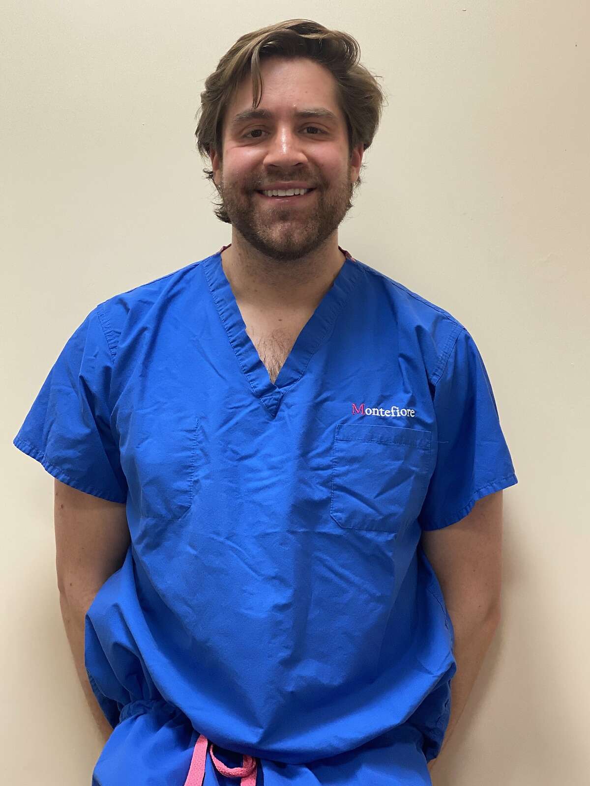 In the second year of his psychiatry residence, Ridgefielder Ryan Flanagan was temporarily moved to a medical floor to help treat COVID-19 patients at Montefiore Medical Center in the Bronx.