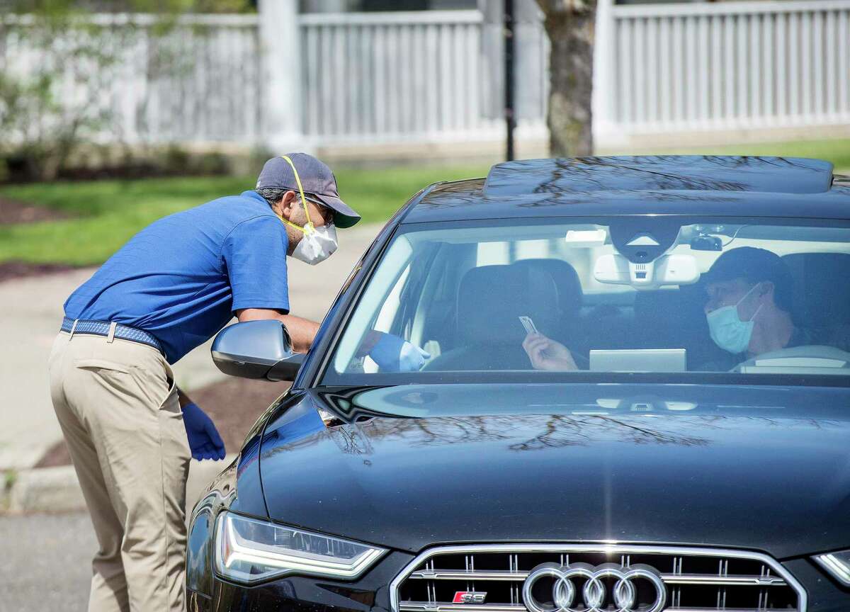 People were tested for coronavirus Saturday outside the Recreation Center, with costs covered by insurance and the government. Another testing session is planned there Saturday May 30.