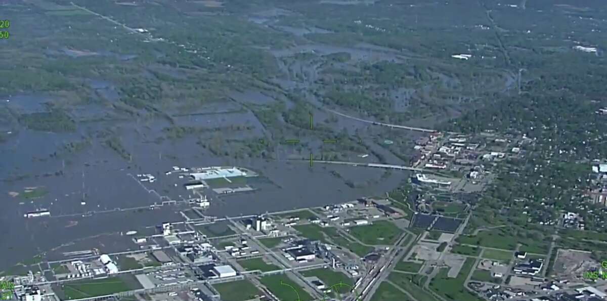 The Michigan State Police shared a video showing flooding damage across Midland County on Wednesday, May 20, 2020.