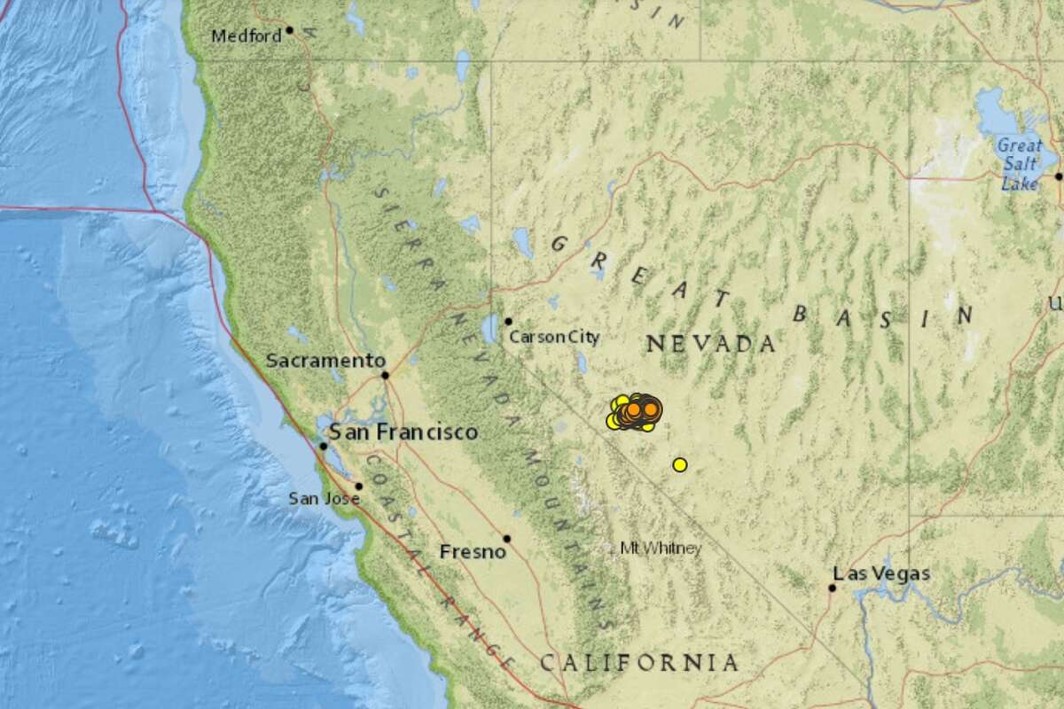 A search on the USGS website reveals that more than 500 quakes of magnitude 2.5 and above have hit near Tonopah in western Nevada since a 6.5 quake struck on May 15, 2020.