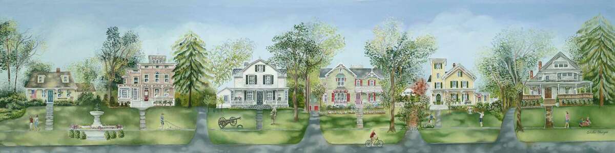 The Aldrich Contemporary Art Museum is selling a limited-edition print, “Porches of Ridgefield” by Tina Cobelle-Sturges to benefit the museum during the coronavirus pandemic.