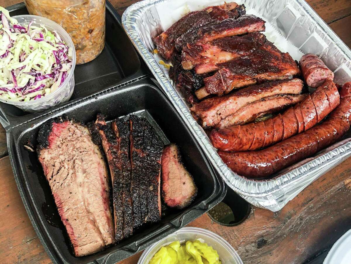 Pre-ordered smoked meats from Pinkerton's Barbecue