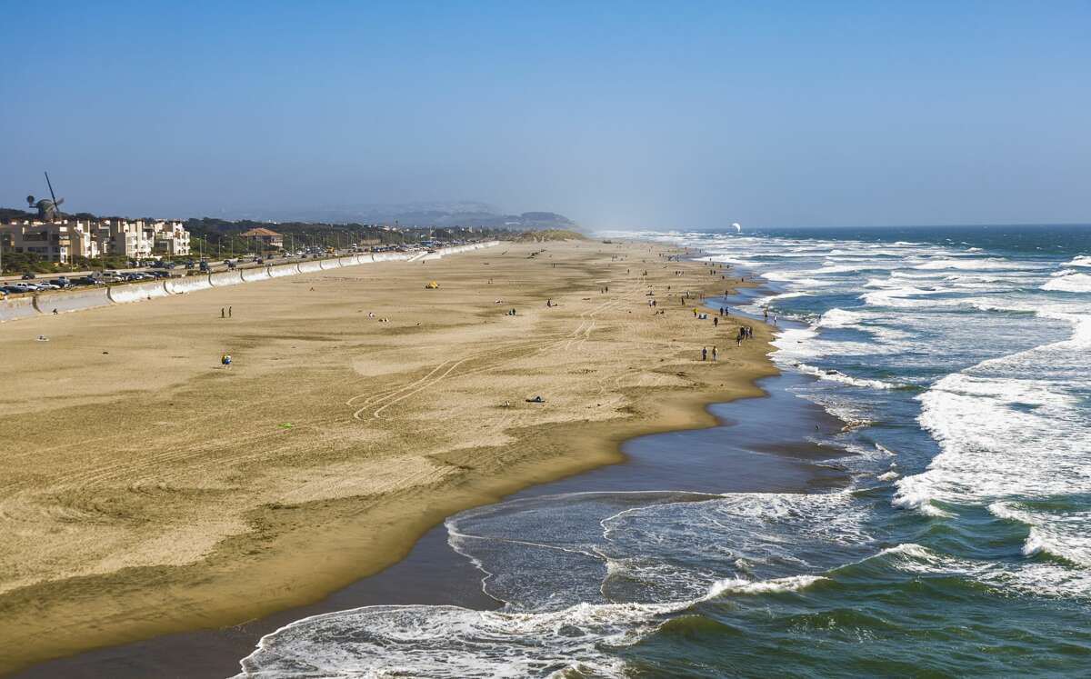 Ocean Beach in San Francisco (pictured) will be one of the cooler spots in the Bay Area this weekend.  Saturday is expected to be in the low-60s, Sunday in the low- to mid-60s and Sunday in the mid- to upper-60s.