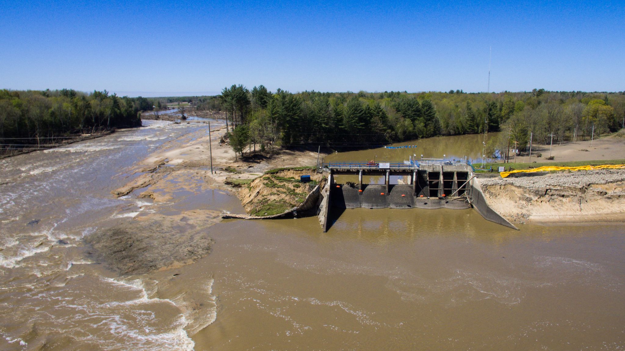 Aerial photos show flood aftermath of dam failure May 21, 2020