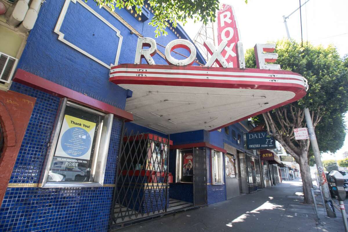 The exterior of the Roxie Theater in San Francisco on May 20, 2020.
