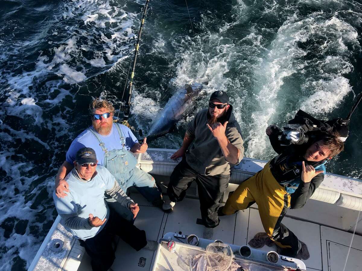 Aldo Addario, far left, with the fellow crew members of The Subdivider - one of the featured fishing boats on the Discovery Channel's new series All On The Line.
