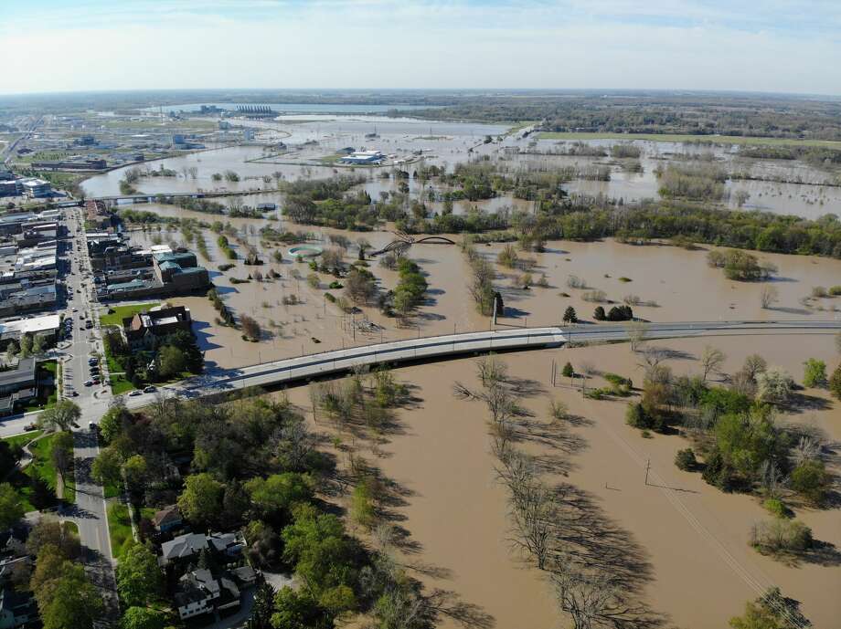 Aerial photos of Midland flooding 2 p.m. Wednesday - May 20, 2020 ...