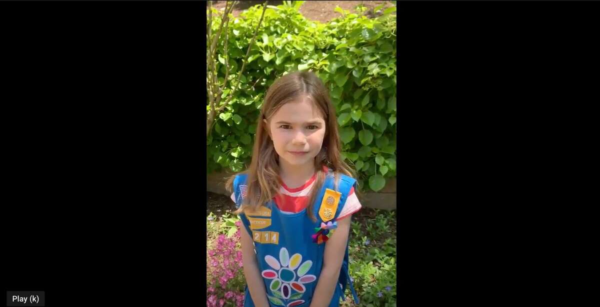 Darien Girl Scouts usually read the Gettysburg Address at Darien's Memorial Day ceremony. This year, they did it virtually.