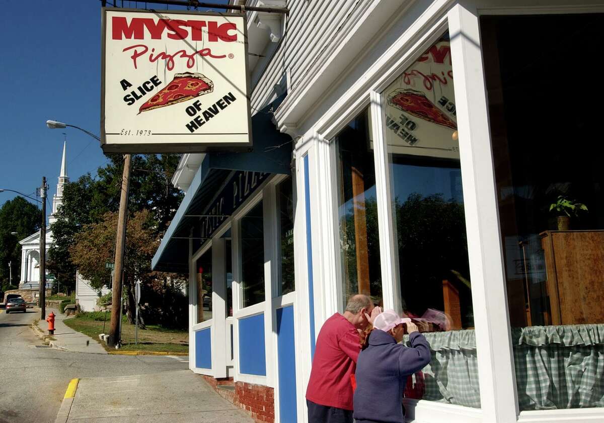 This file photo shows Mystic Pizza in Mystic, Conn. in 2005.