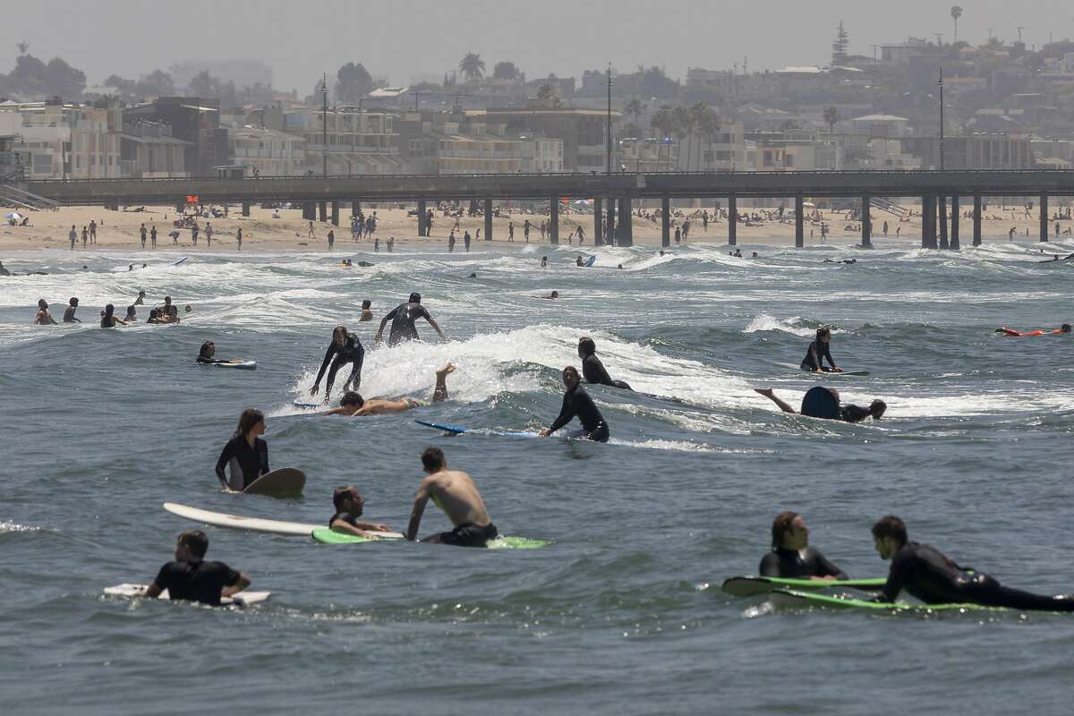 To mitigate spread, about a dozen counties around the state rolled back their shelter-in-place orders and shuttered bars. In Los Angeles County beaches were closed ahead of the Fourth of July holiday. While the pandemic is less severe in the Bay Area compared to Southern California, the region has still seen an uptick. In the past week, Alameda, Contra Costa, Marin and San Francisco all announced plans to pause further reopenings. This is all a huge change compared to where California was in recent months, when the rate of spread was remarkably stable compared to other parts of the country and the state was focused on small, incremental steps toward reopening the economy. Now, California is moving backward, and Newsom is expected to announce new restrictions today. On June 1, California had approximately 100,000 total cases and about 4,000 deaths. In contrast, New York state, with half the population, had 370,000 cases and 30,000 deaths. Now California has over 230,000 cases, and an analysis by the LA Times predicts if cases continues to rise at the recent rate of increase, that number will be double in a month. Why is the virus suddenly spreading? (Pictured above: Venice Beach on Memorial Day weekend, May 24, 2020)