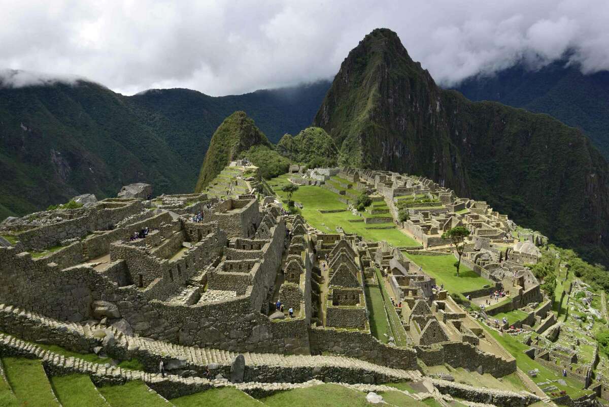 View of the Machu Picchu complex, the Inca fortress enclaved in the south eastern Andes of Peru taken on Dec. 30, 2014.