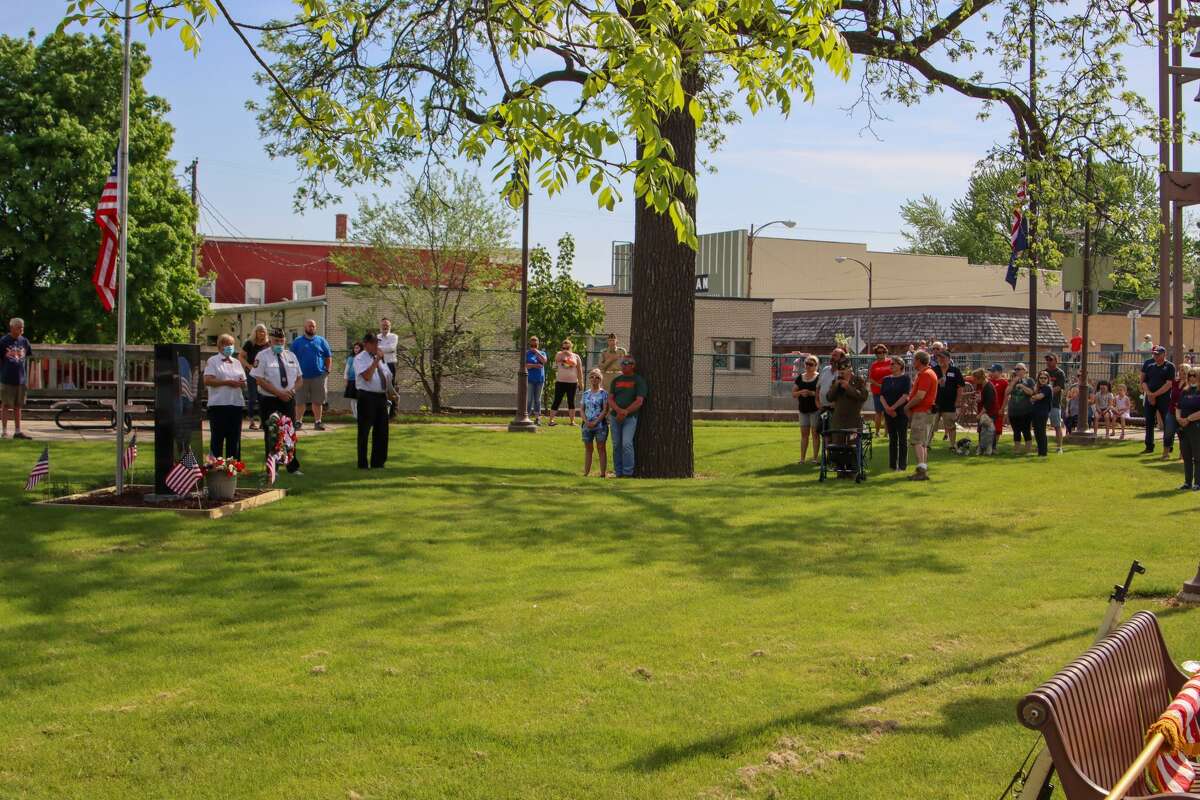 Community members of the village of Sebewaing gathered in the town park for a intimate and patriotic Memorial Day ceremony to remember and honor those who paid the greatest sacrifice.